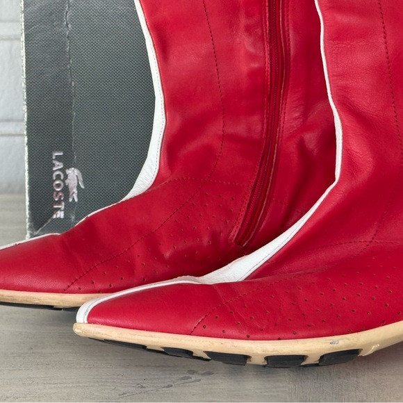 Vintage Lacoste Holly Leather Boots – Flamme/White, Size 7 (Fits Like 7.5–8) - Picture 5 of 12